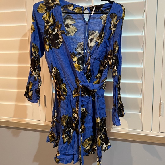 Free People Blue Floral Romper - Size S - Picture 3 of 3